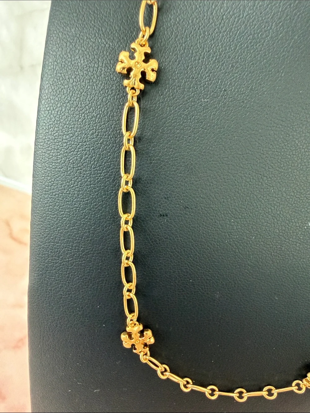 Tory Burch | Gold Plated Icon Logo and Link Chain Necklace